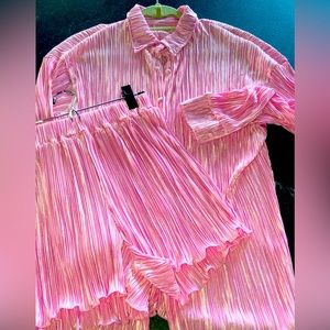 2 piece M oversized pink outfit